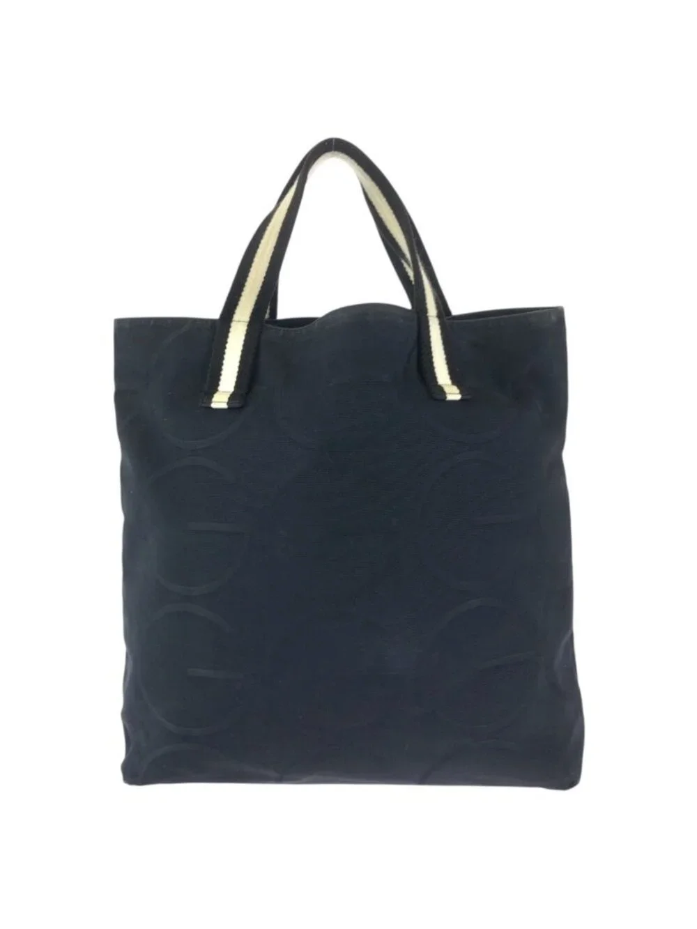 Gucci G Logo Black White Canvas Tote Bag